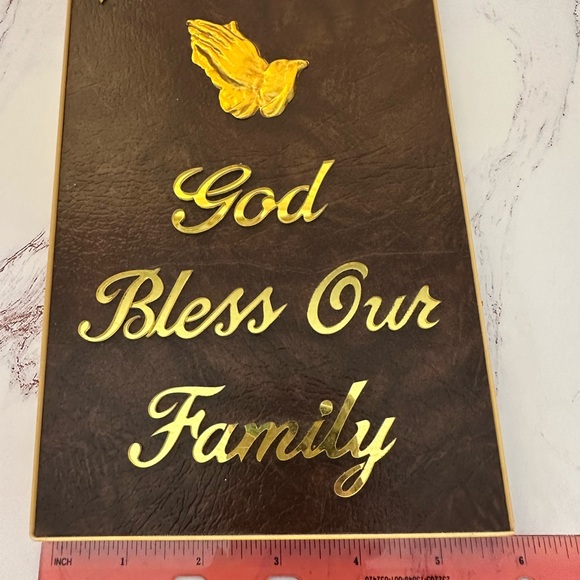 Brown and Gold Religious Wall Plaque - Picture 5 of 5